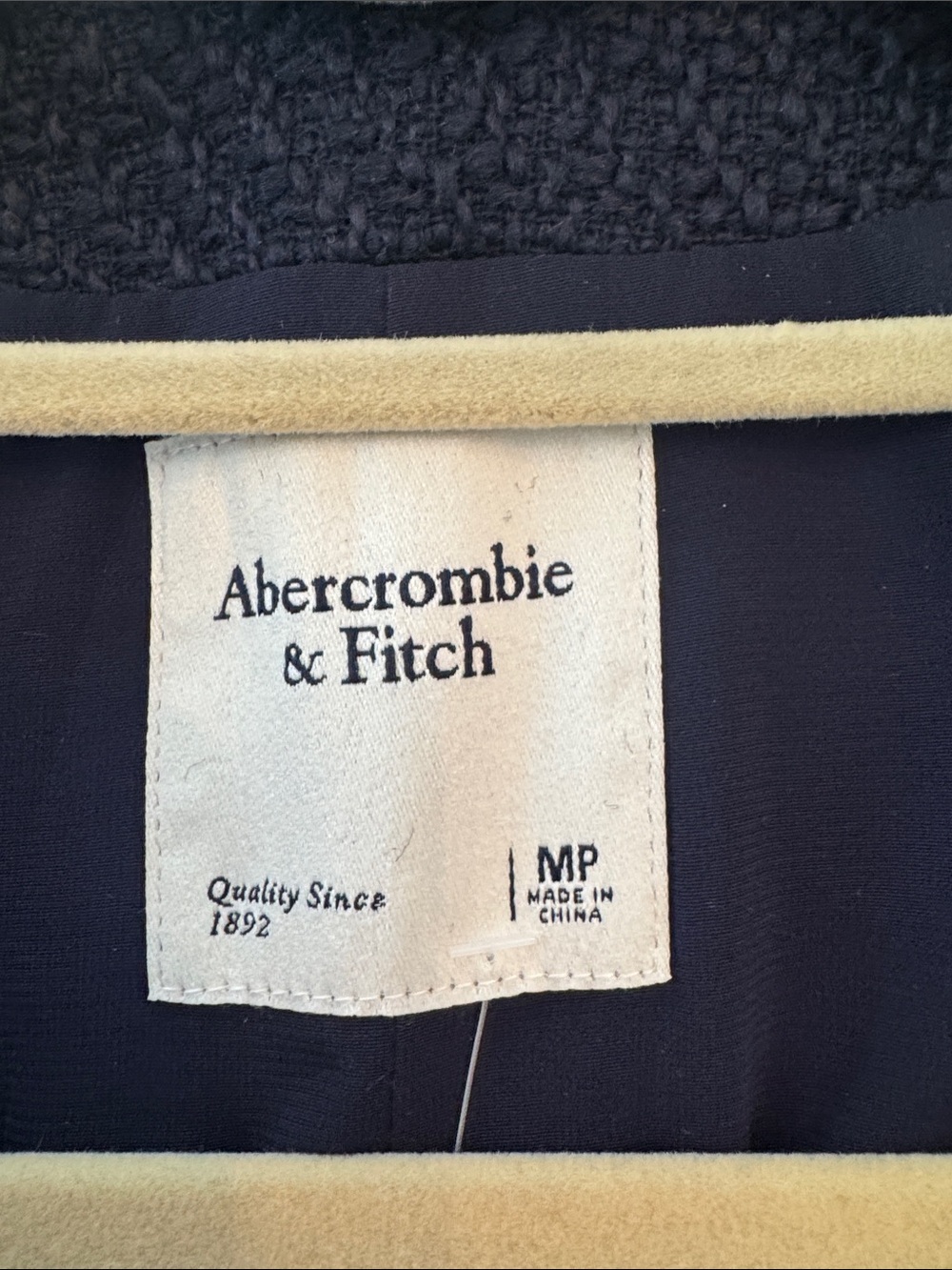 Abercrombie & Fitch Navy Tweed Sleeveless Button Dress - Picture 2 of 6